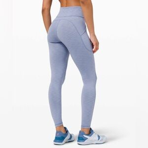 Lululemon Invigorate High-Rise Tight 28" Heathered Water Drop Light Blue Gray